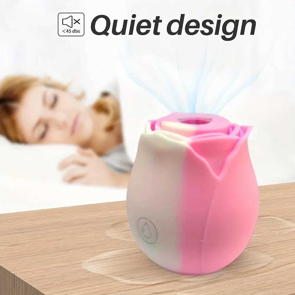 Gradient Rose Breast Suction Vibrator Nipples Clitoris Vacuum Suction Cup Stimulator Female Sex Toys Adult Products Vibrator W250319