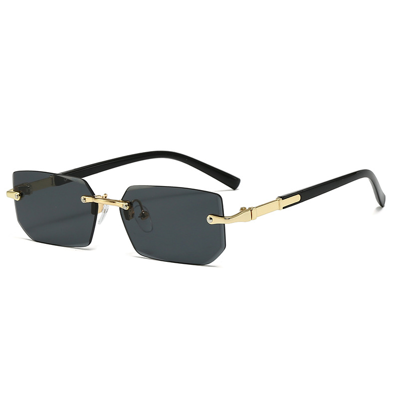 2025s New rimless fashion sunglasses Europe and the United States fashionable cut edge sunglasses personality jelly shades Rimless sunglasses fashion