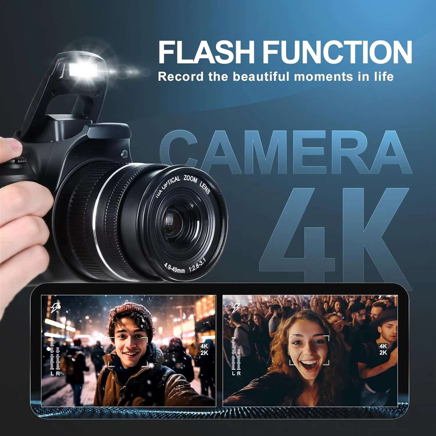 Wholesale Professional Recording UHD 10x Optical 4x Digital Zoom Photo Video Camera Dslr With WiFi Function