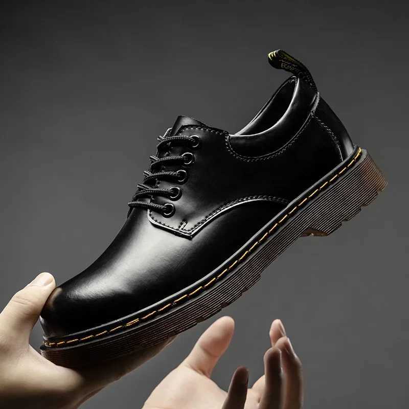Womens Comfortable Round Toe Walking Elegant Shoes Spring Shoes Men Genuine Leather Casual Outdoor Wear-Resistant Work ShoesXJ250319