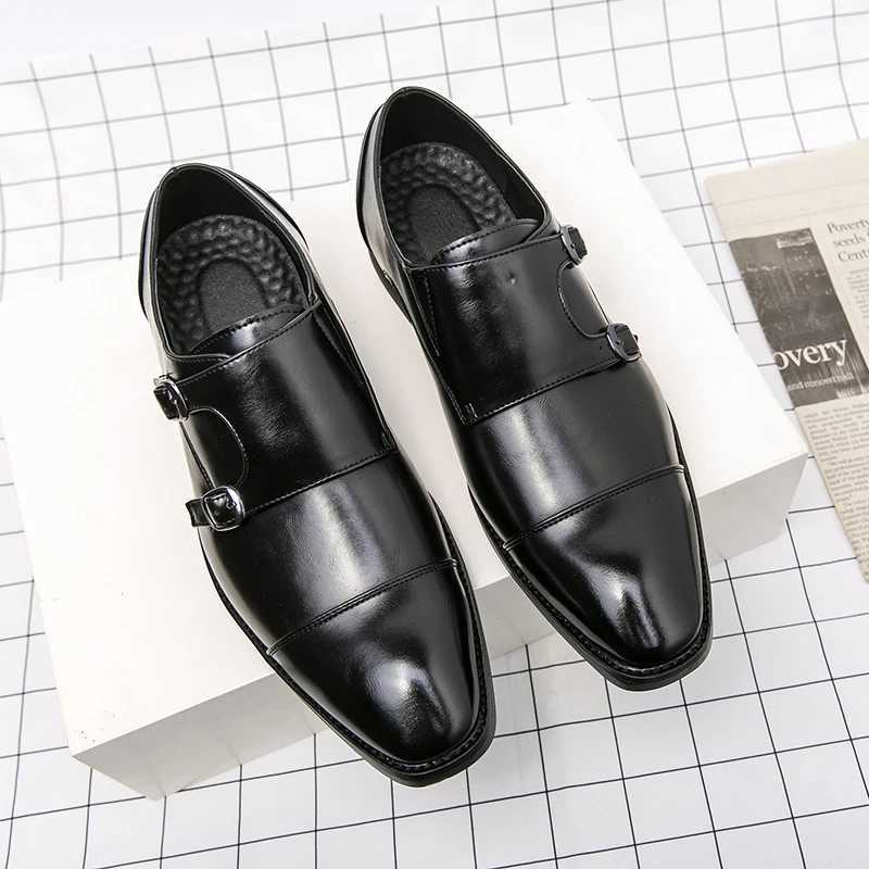 Classic brand Versatile mens leather casual shoes Office business shoes Pointed Low Heel mens formal shoes Large size 38-48XJ250319