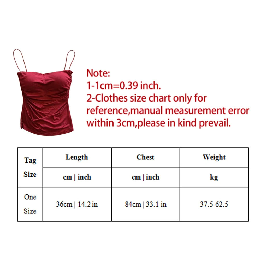 Summer Camisoles Tank Top With Built In Bra Spaghetti Strap Tanks Vest Sleeveless Tees Cropped Solid Color Casual 250319