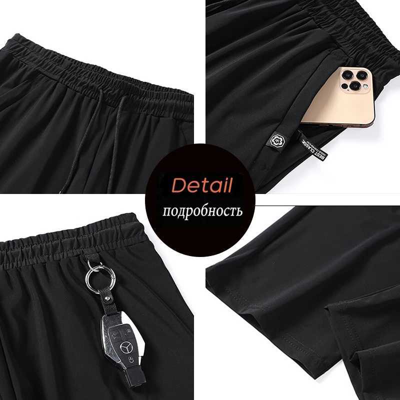 Summer Men Casual Breathable Pants Joggers Sweatpants Men Quick Dry Loose Cool Pant Men Drawstring Trousers Male Plus Size 7XL X250319