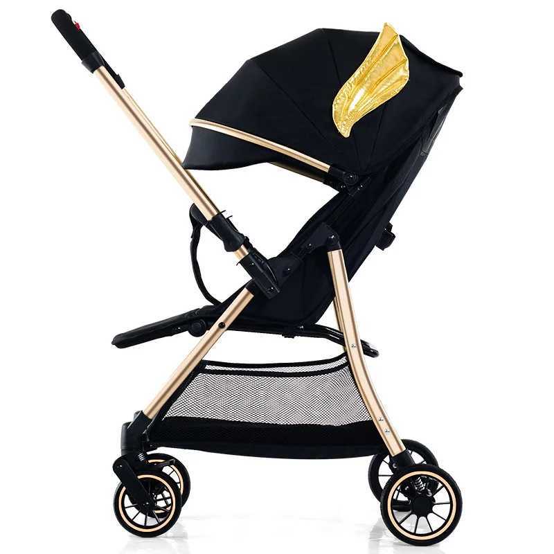Baby Stroller Two-way light Stroller One-button Travel Portable Pram Infant Trolley Folding High-view Stroller baby carriage Z250319