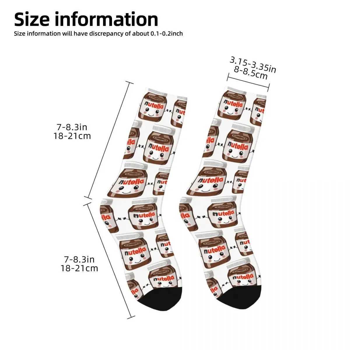 Nutella Cutie Socks Harajuku Super Soft Socks Four Seasons Mens Gift Accessories X250319