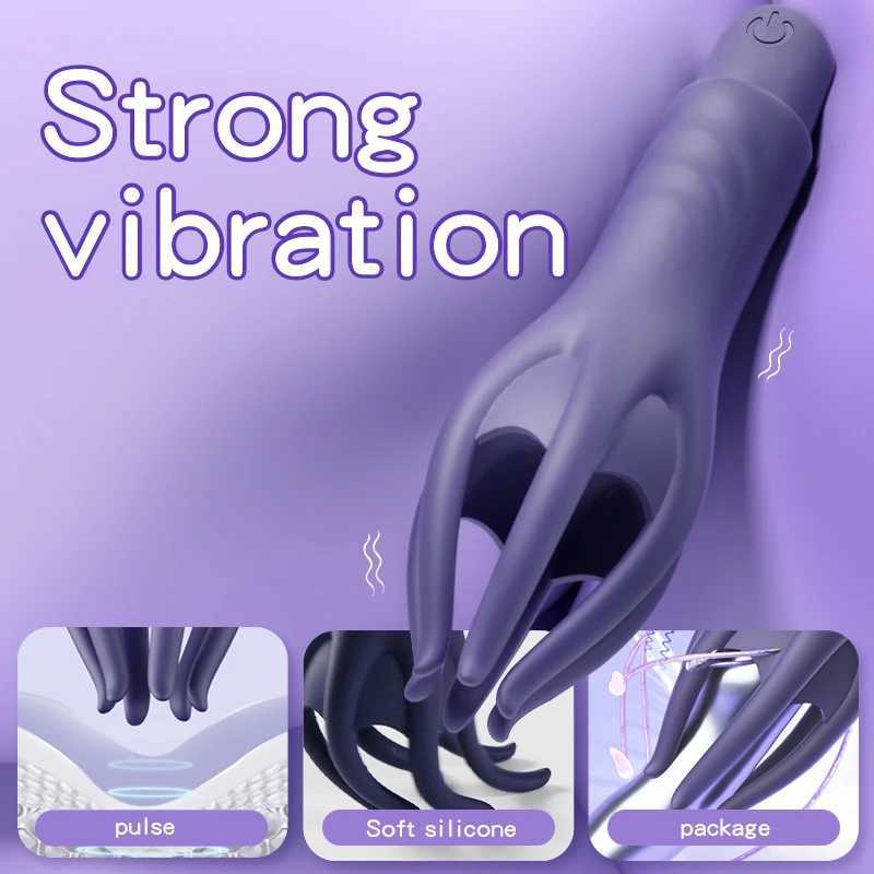 Strong vibration goggles suitable for male masturbation penis G-spot soft fingers long-lasting massage vibrator sex toys W250319