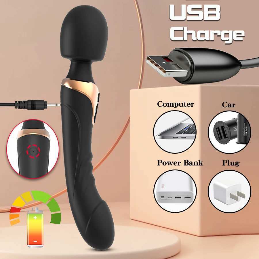 Powerful vibrator Dildos stick suitable for women 10 mode clitoral stimulator G-spot vaginal massager adult sex toy W250319