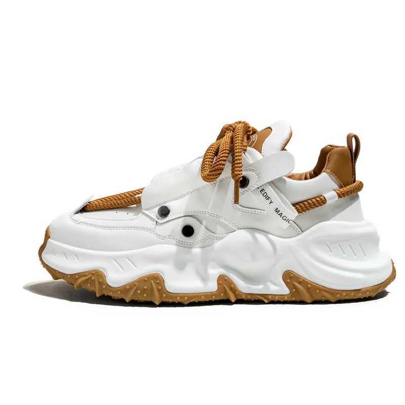 Male 2024 New Leather Comfortable Cross Strap Colored Versatile Internet Popular Casual Shoes Outdoor Sports Shoes Z250319