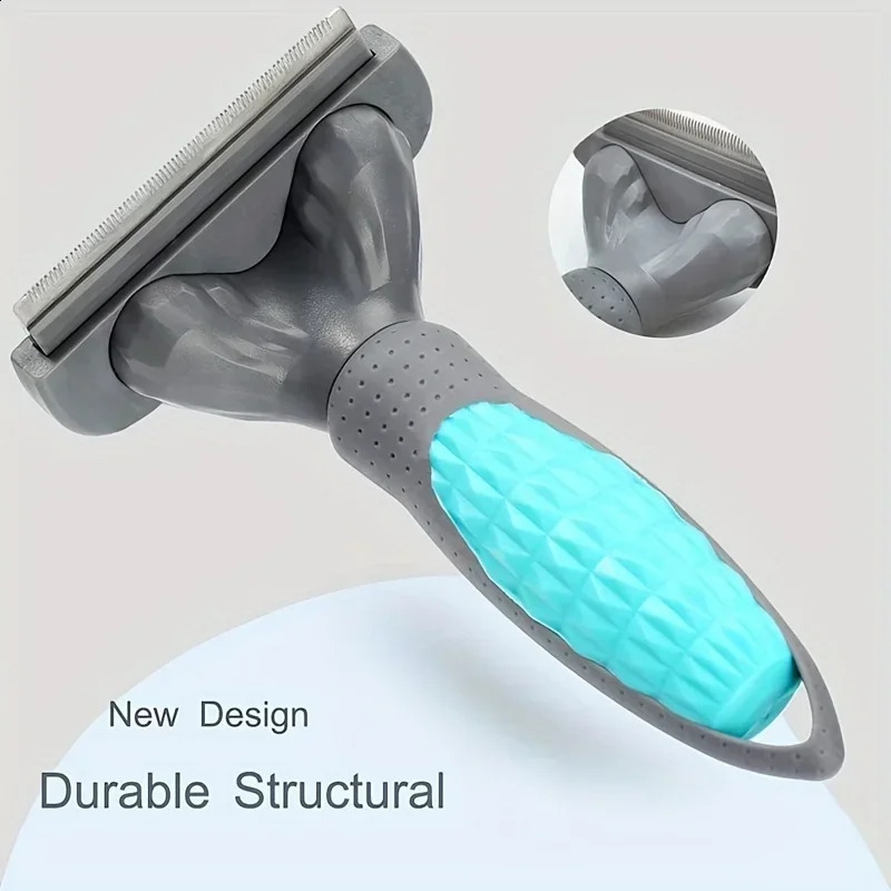 Multi functional pet grooming brush Rake comb for doublesided peeling and dispensing underwear dogs cats ultra wide blue 250318