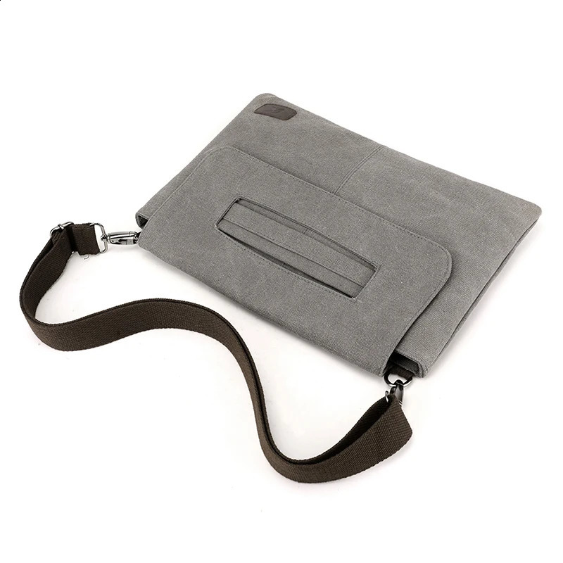 KVKY Men Business Messenger Bags For Men Shoulder Bag Vintage Canvas Crossbody Pack Retro Casual Office Travel Flap Square Bag 250318