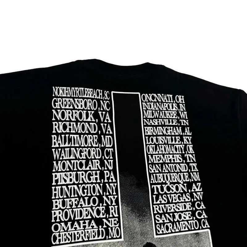 New Mens Ken Carson Chaos Tour Leg T-shirt Hip Hop Skateboarding Street Cotton T-shirt Top US Size N216T250318