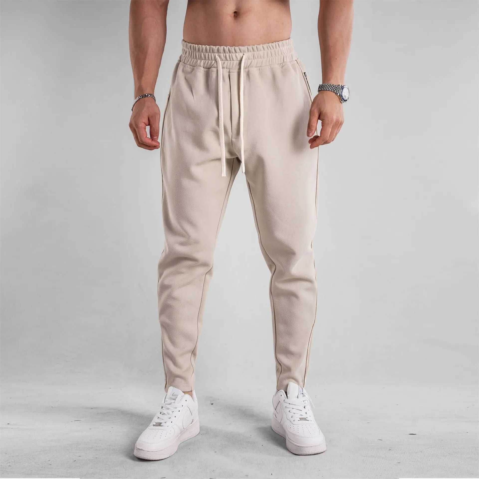 Mens Clothing Sport Casual Zipper Baggy Pants Cotton Long Trousers Outdoor Gym Fitness Workout Jogging Sweatpants Trackpants X250319
