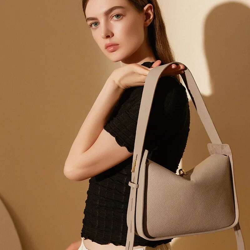 Women's Genuine Leather Shoulder Bags Niche Design Cowhide Crossbody Bag