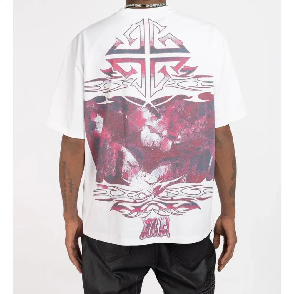 American Fashion Love Sucks Shooters Oversized TShirt Mens Y2K Street Tshirts HipHop Harajuku Loose Casual Couple Clothes 250319