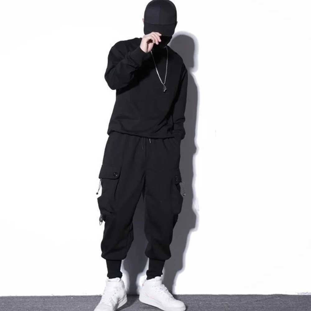Loose Harem Pants Men Cargo Trousers Hip Hop Outdoor Casual Ankle Length Pant Fashion Streetwear Pocket Sweatpants X250319