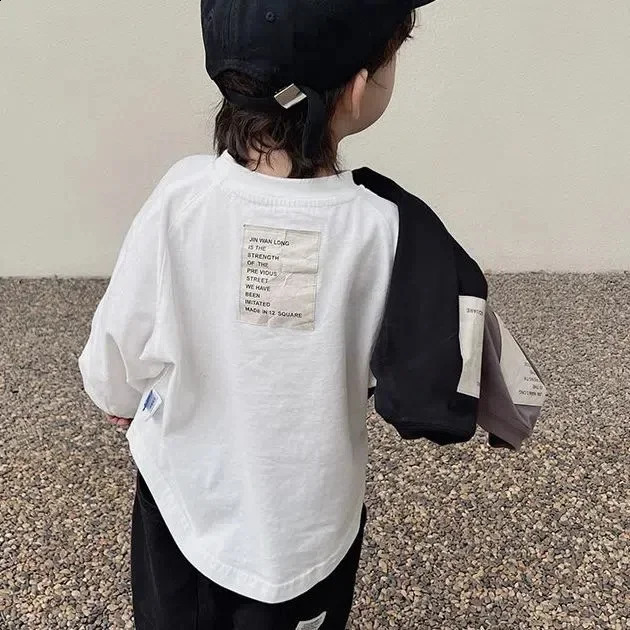 Boys T-shirt Autumn Baby Kids Tops Casual Sports Long Sleeve Clothing Sweatshirts Sports Kids Boy Girl Hoodies Toddler T-shirts 250319