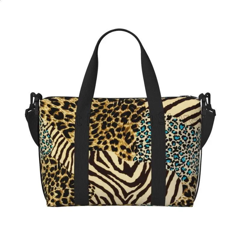 Cheetah Leopard Print Travel Backpack Waterproof Weekend Overnight Handbag Foldable Portable Sports Fitness Yoga Bag 250317