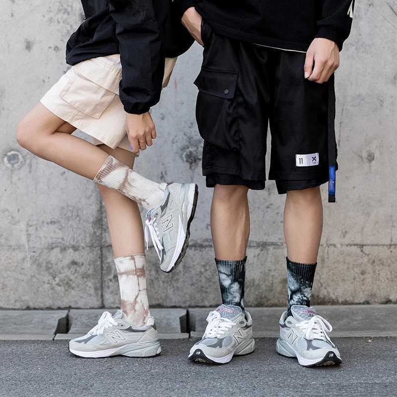 Socks Mens Streetwear Vortex Tie-dye Stockings Cotton Harajuku 3 Pairs/Box Women Socks Fashion Weed Hip Hop Pack Couples X250319