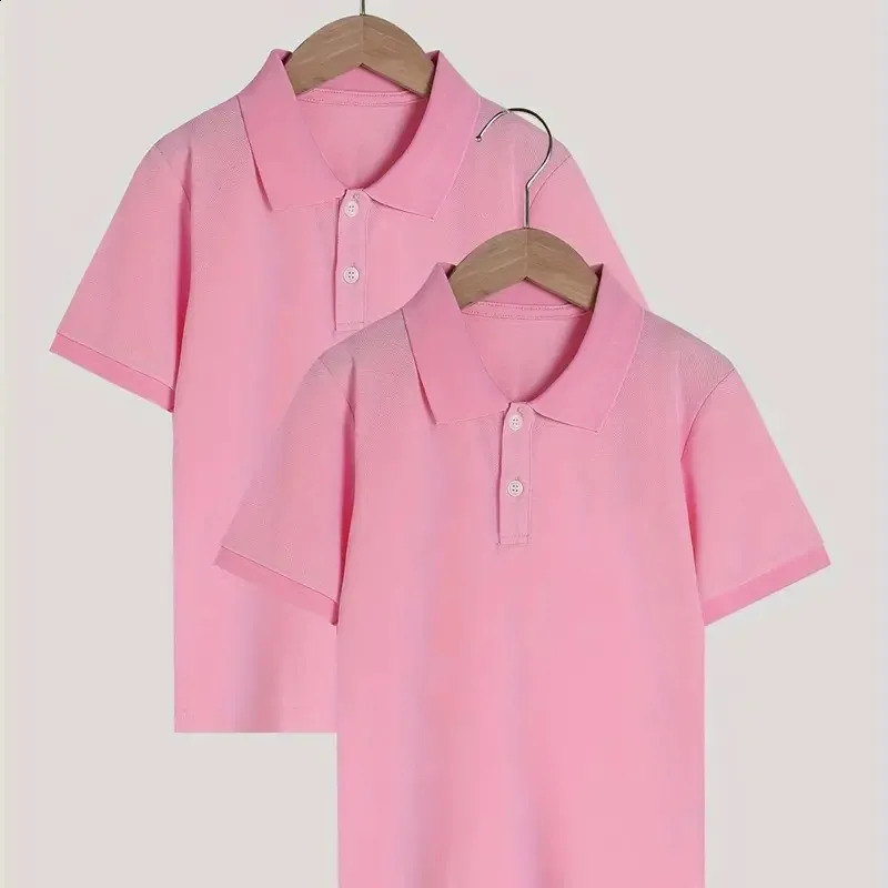 Summer Girls Golf Training Competition Team Children Tops Short Sleeve Clothes Women T Shirt Polo Kids Short-sleeved Shirts Tee 250319