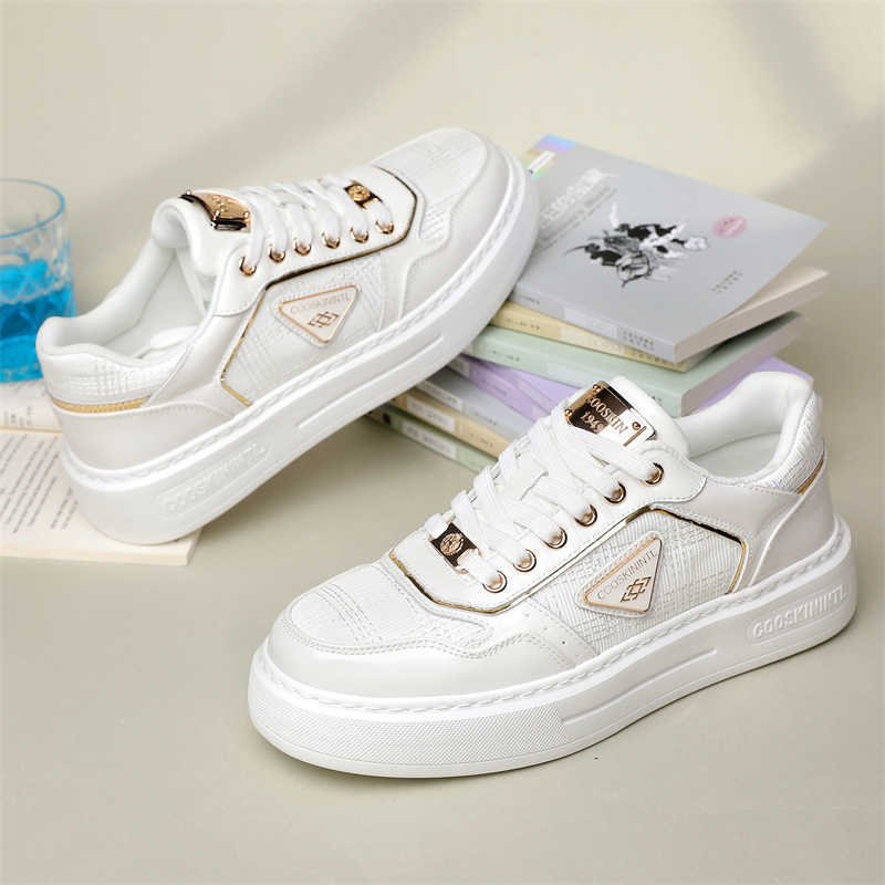 Men Shoes New Breathable Shoes Trendy Versatile White Shoes Athleisure Style Shoes Trendy Board Shoes Beige Free shipping shoes size 38-44