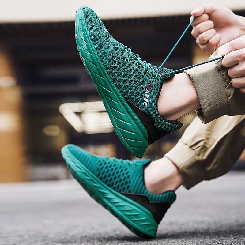 High quality mens running shoes large-sized 46 47 breathable mesh tennis shoes mens fashionable yellow ultra light mens sports shoes Z250319