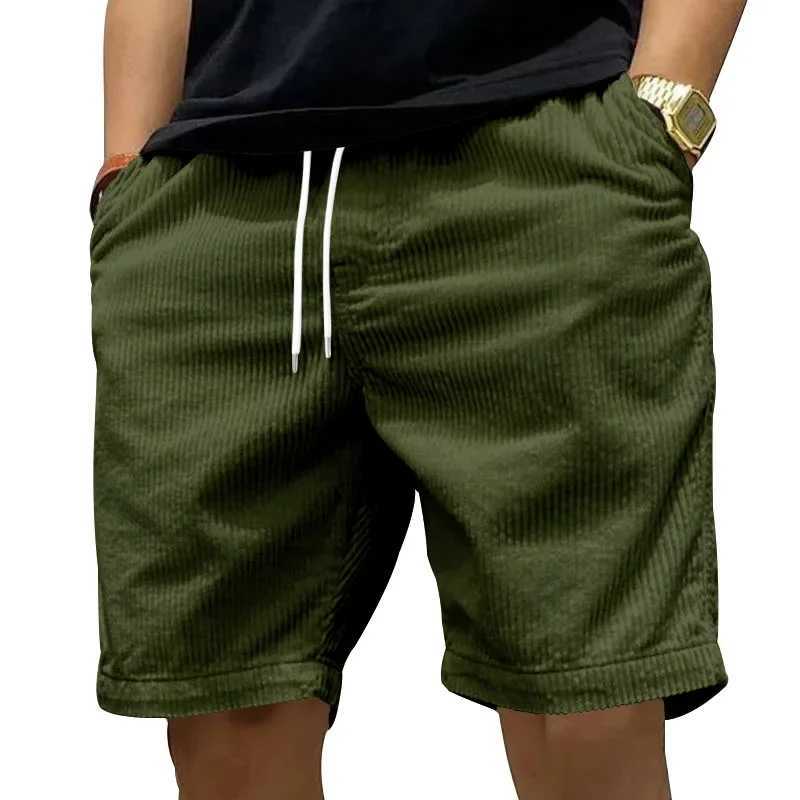 2025 US Heavy Duty Work Shorts Summer I Trendy Retro Corduroy Fashion Brand Mens Casual Cargo Shorts W250319