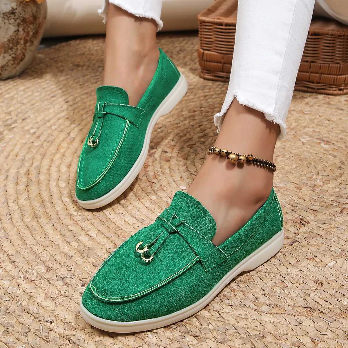 New Lefu Shoes Womens Soft Leather Lazy Mens Thick Bottom Flat Comfortable Single ShoeXJ250319