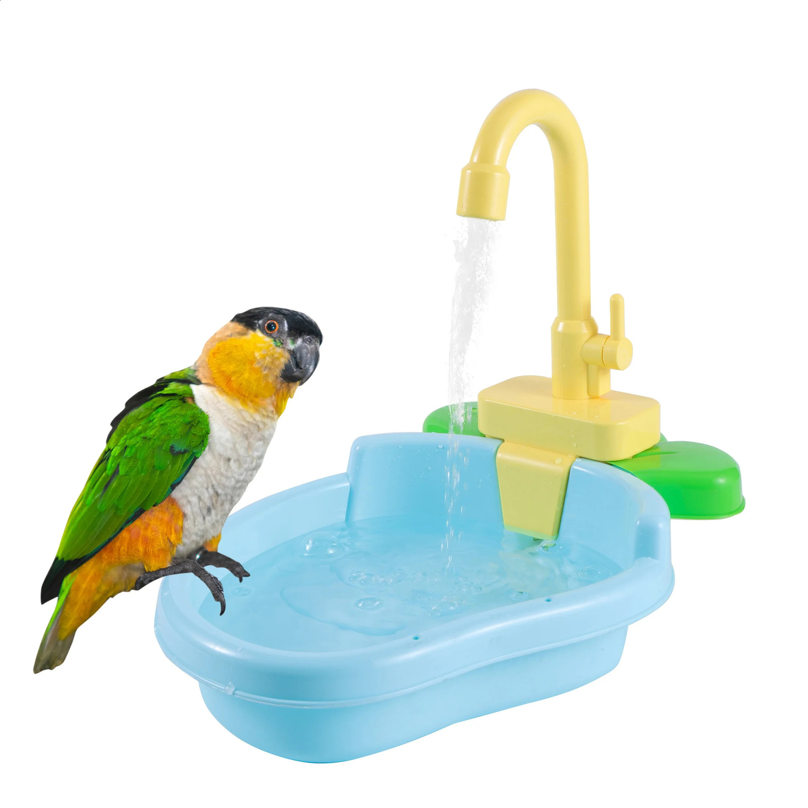 Parrot shower bowl parrot bathtub bird bath cage potted plant toy childrens kitchen sink 250318