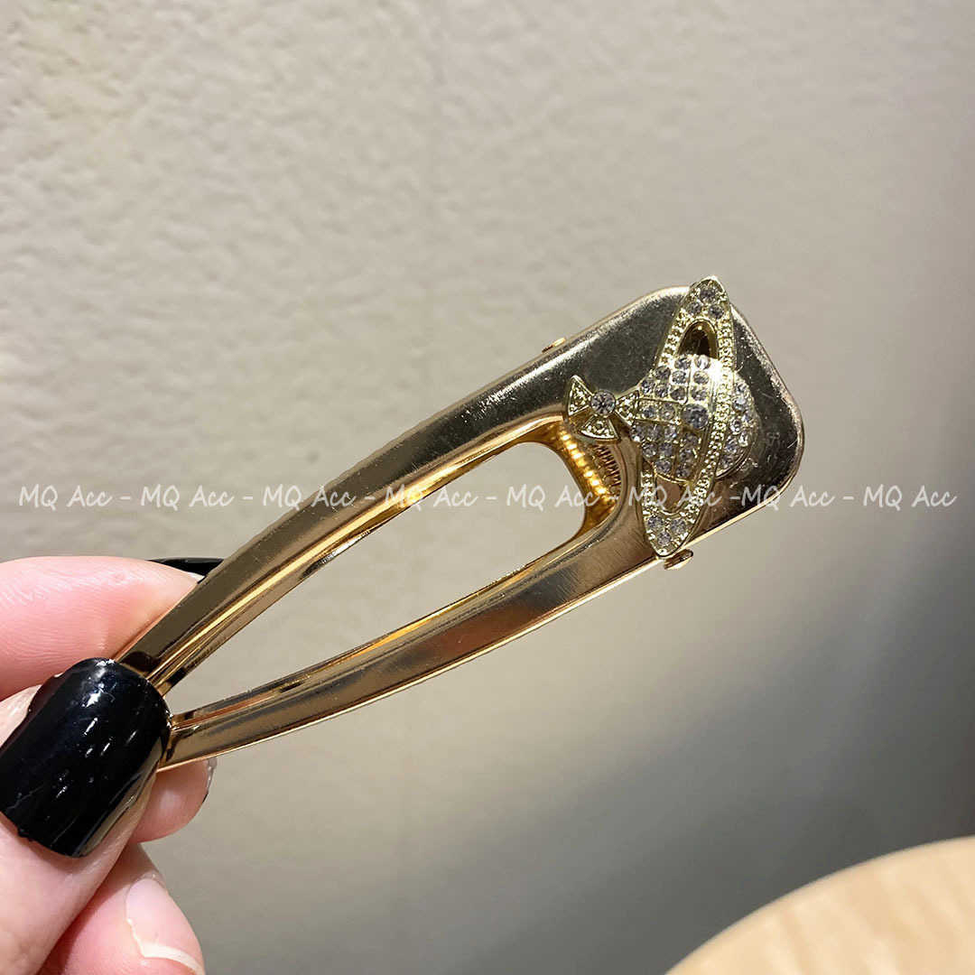 Hair Clips Barrettes Super Flash Premium Full Diamond Hairpin Large Three Dimensional Duckbill Clip Golden Rear Head Side H250318