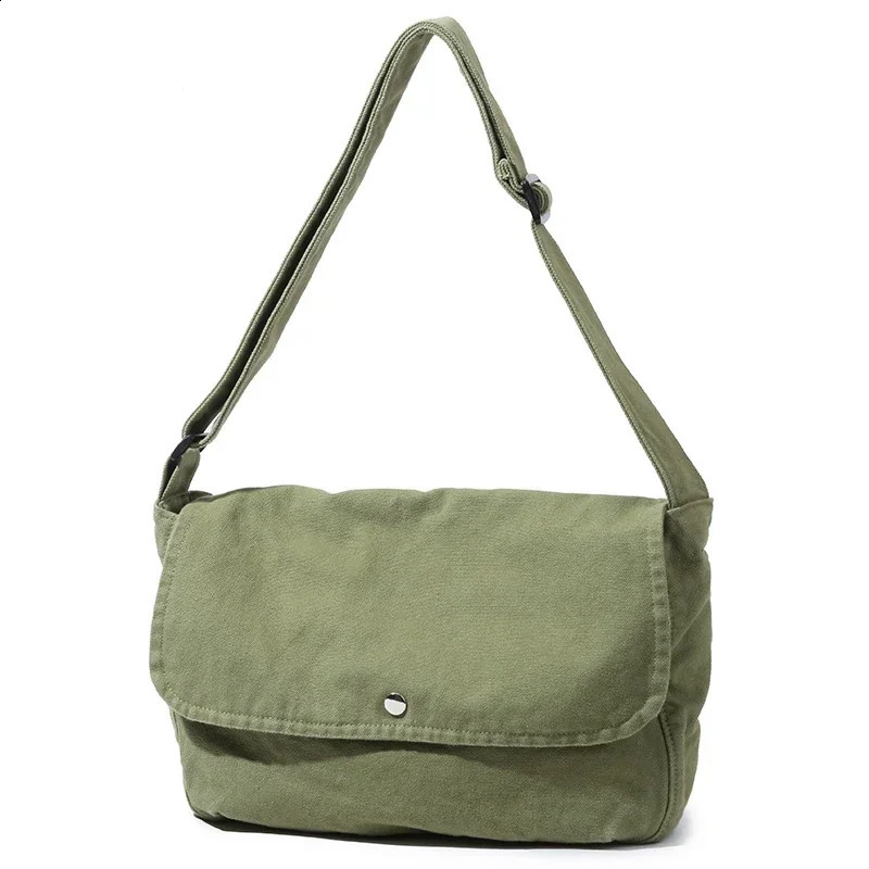 Leisure Messenger Womens Cross Body Bag Selling Retro Canvas Youth Handbag Solid Large Capacity Youth Shoulder Bag 250318