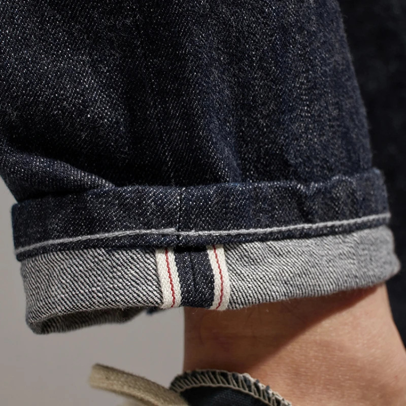 Heavy autumn jeans mens straight denim redeared cattle Amikaji tapered trousers 250312