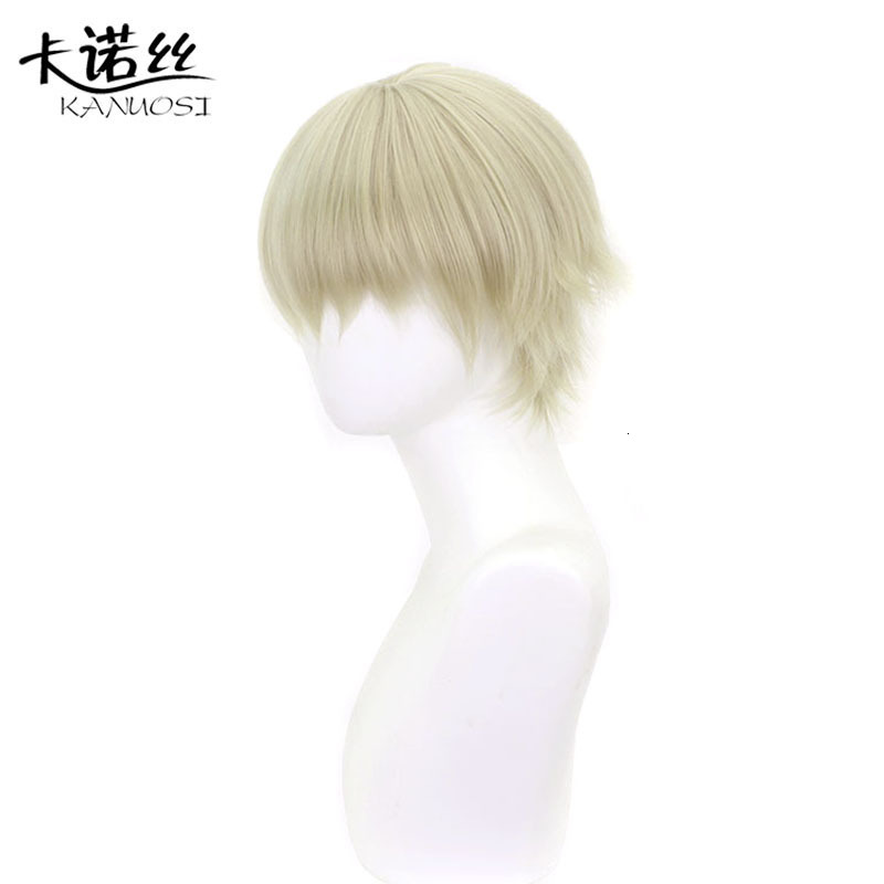 Carnot Spell Battle Dog Curly Spine Cosplay Wig With Face Curg And Upturned Character Design