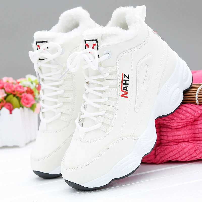 2023 Winter Women Running Shoes Ladies Non-slip Waterproof Casual Shoes Warm Plus Cotton Sneakers Fashion Thick Sole Sport Shoes Z250319