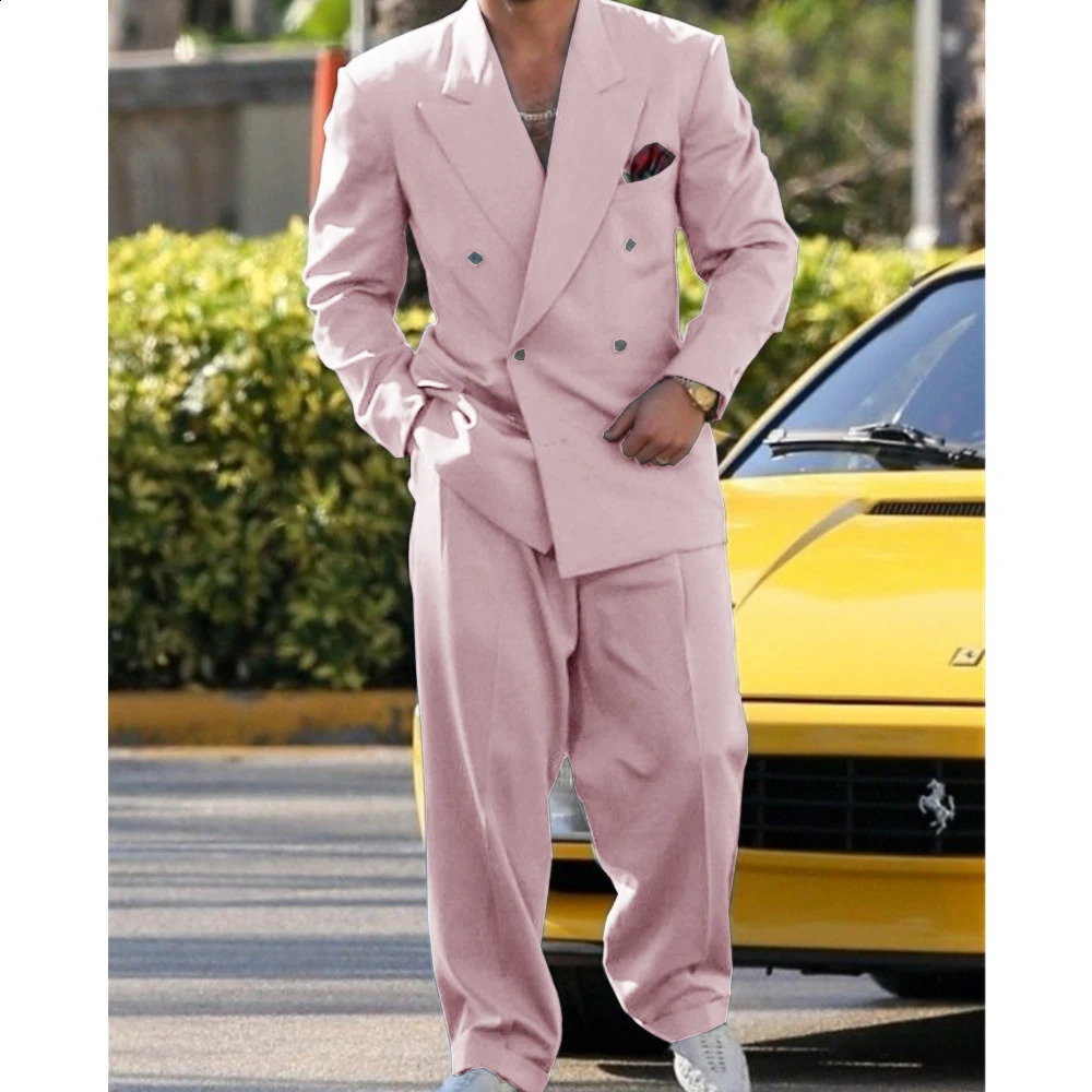 Man Formal Suits for Men Suit Set Wedding 2023 Fashion Dress 2 Piece Modern Mens 250311