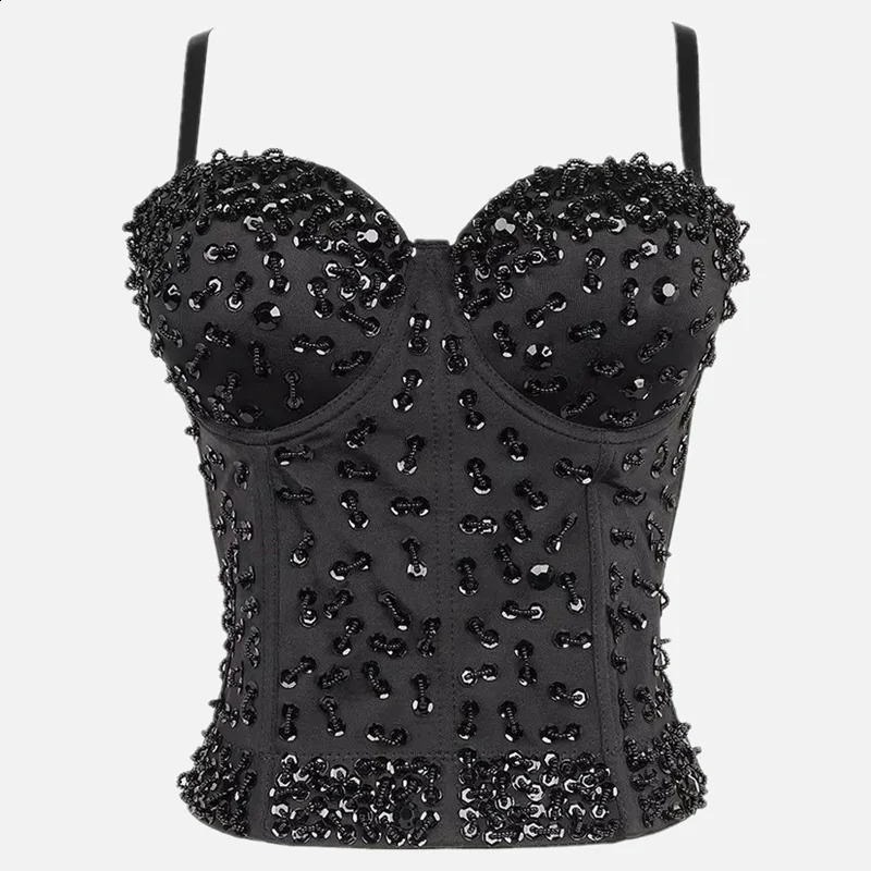 Fashion y2k Tank Top Women Shaper Blusa Stage Push Up Bra Ladies Crop Tops Sexy Halter Shirt Woman Clothes Bralette Corset Camis 250319