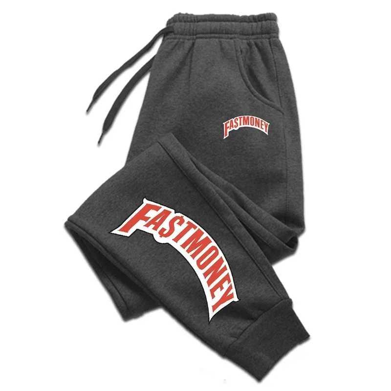 Fastmoney Printed Sports Running Trousers for Man Casual Drawstring Long Pants Fitness Outer Sweatpants Gym Wear X250319