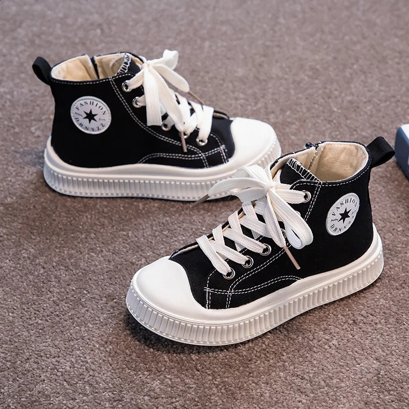 Children sports shoes outdoor indoor boys and girls non-slip canvas shoes campus students 250319