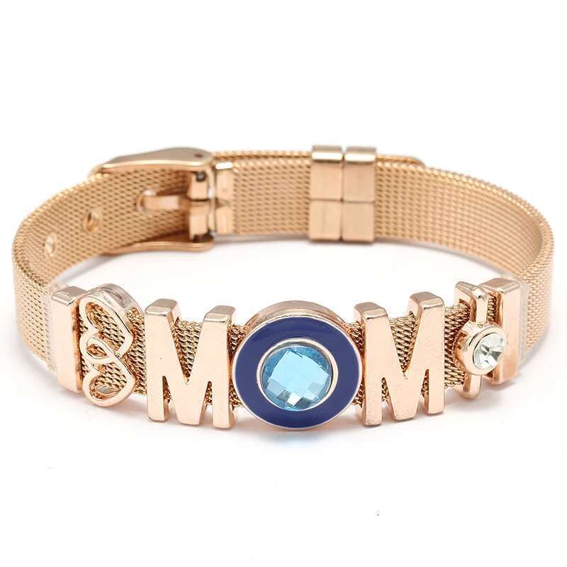 New Trendy Stainless Steel Mesh Bracelets Original DIY Heart To Heart MOM Beads Keeper Bracelets For Women Mother Jewelry Gift