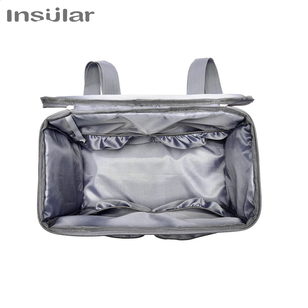 Insular Mommy Diaper Bags Mother Large Capacity Travel Nappy Backpacks with Anti-loss Zipper Solid Baby Maternity Nursing Bags 250319