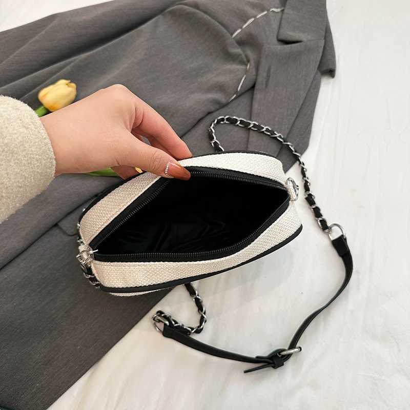 New Arrival Womens small canvas chain shoulder bag fashionable womens handbag high-quality casual womens ten letter messenger bag T250318