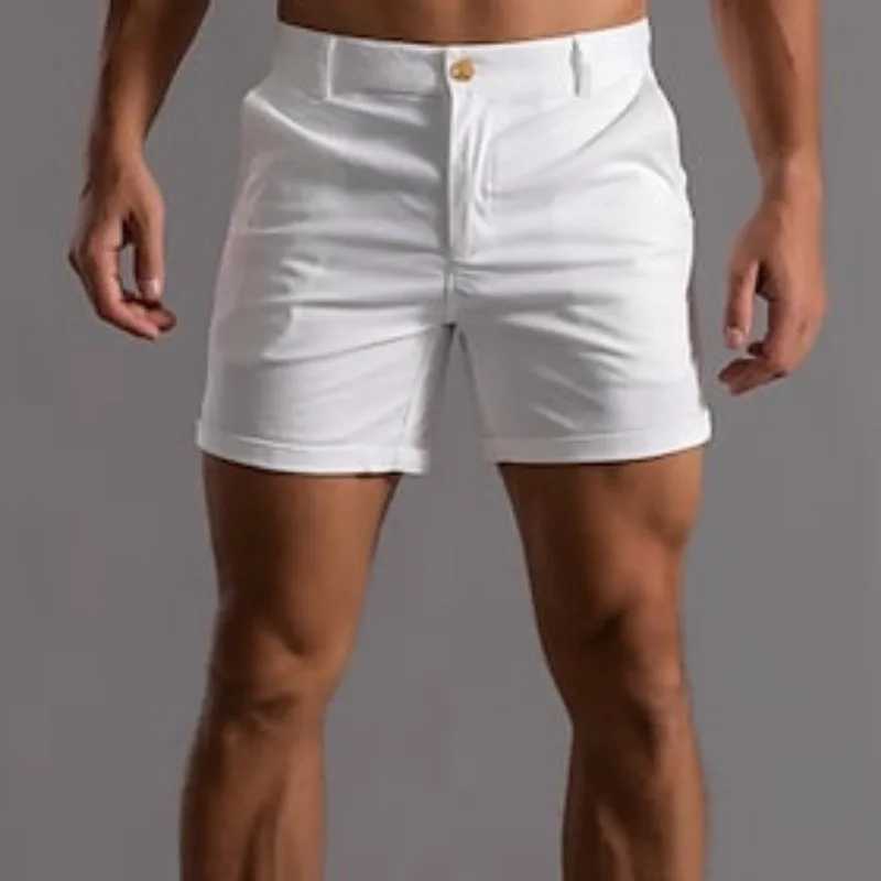 Summer New Mens Shorts Street Trendy Sexy Workwear Pants Zipper Elastic Waist Super Shorts Casual Pants W250319