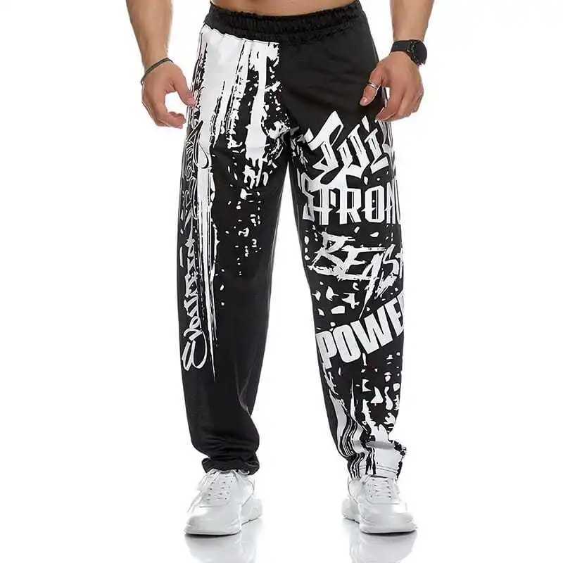 Summer Loose Quick Drying Casual Sports Pants Men Printed Elastic Waist Thin Running Basketball Training Straight Tube Trousers X250319