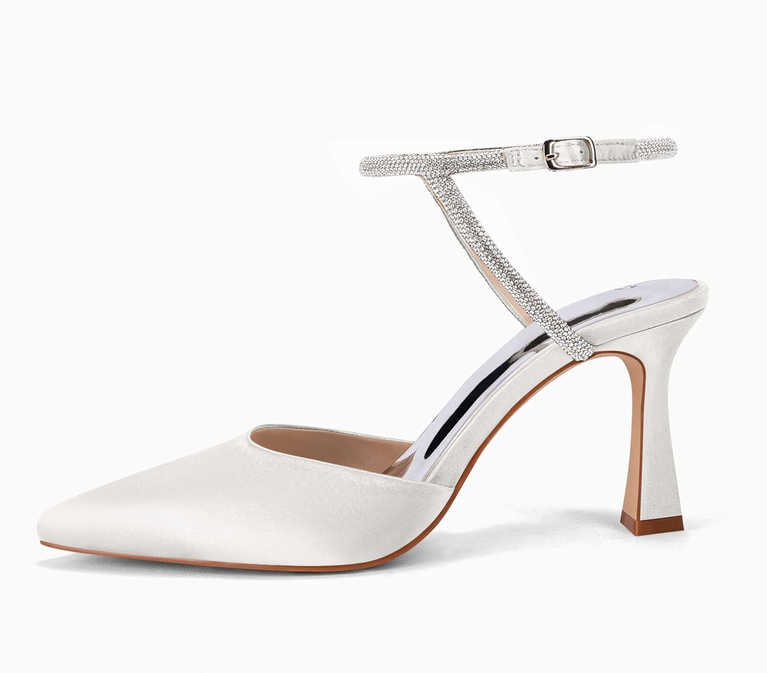 2025 New With Box Designer sandals Women's rhinestone high heels, kitten high satin high heels, pointed shiny sexy wedding shoes