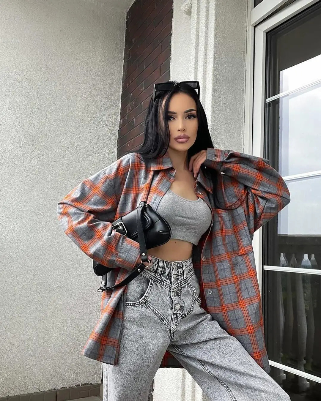Retro plain loose fitting shirt for womens spring and summer fashion Korean style lapel single corset Y2K clothing long sleeved top 250319