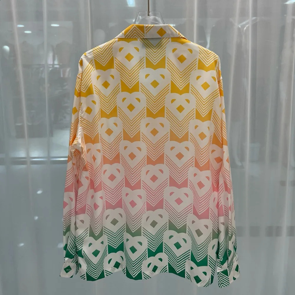 SpringSummer Casual Digital Printing Youth Fashion Shopping Mens Long Sleeve Shirt Trend 250317