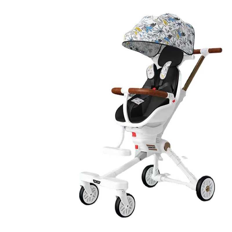 New Lightweight stroller can be carried on the plane baby stroller foldable Can sit and lie down baby trolley car four wheels Z250319