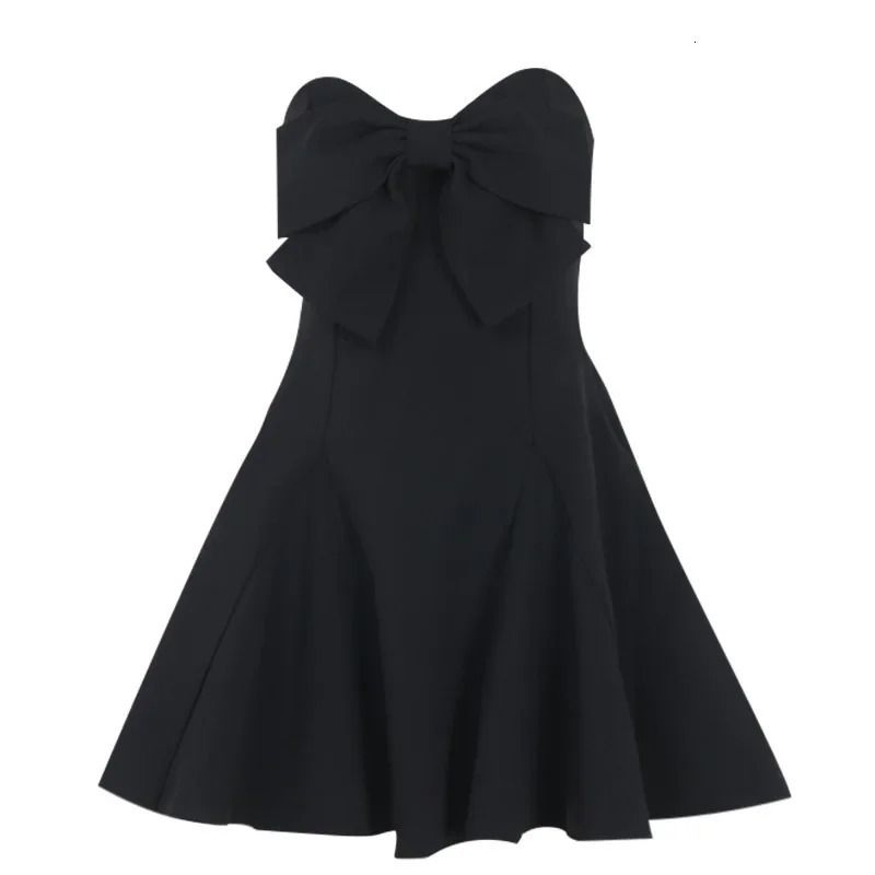 YL24445 autumn elegant and sexy slim fit butterfly bow uncut dress European and American fashion 250314