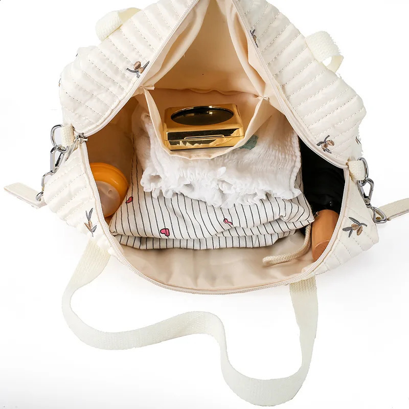 Korean Style Maternity Bag for Baby Diaper Mommy Bag Quilted Nappy Maternity Packs Toiletry Labour Luggage Bag Mom Travel Tote 250319