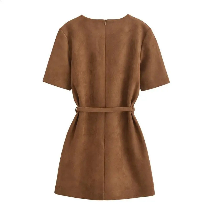 Womens 2025 Dress Summer Chic Elegant Slim Oneck Comfortable Street Holiday Fashion Youth Mini 250319