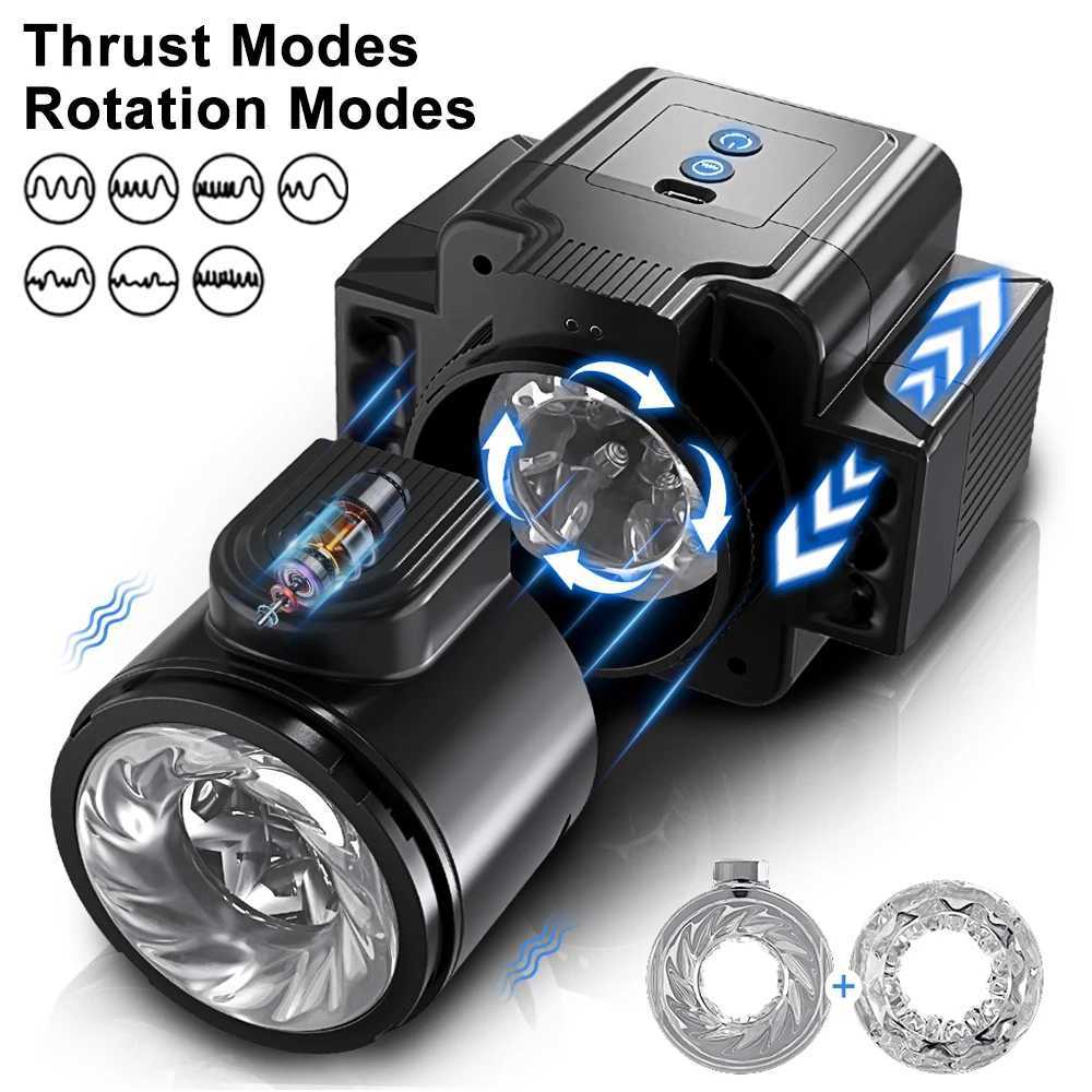 Automatic Masturbator Sex Toy Mens Masturbator Cup Push type Telescopic Masturbation Piston Open Adult EquipmentXJ250319